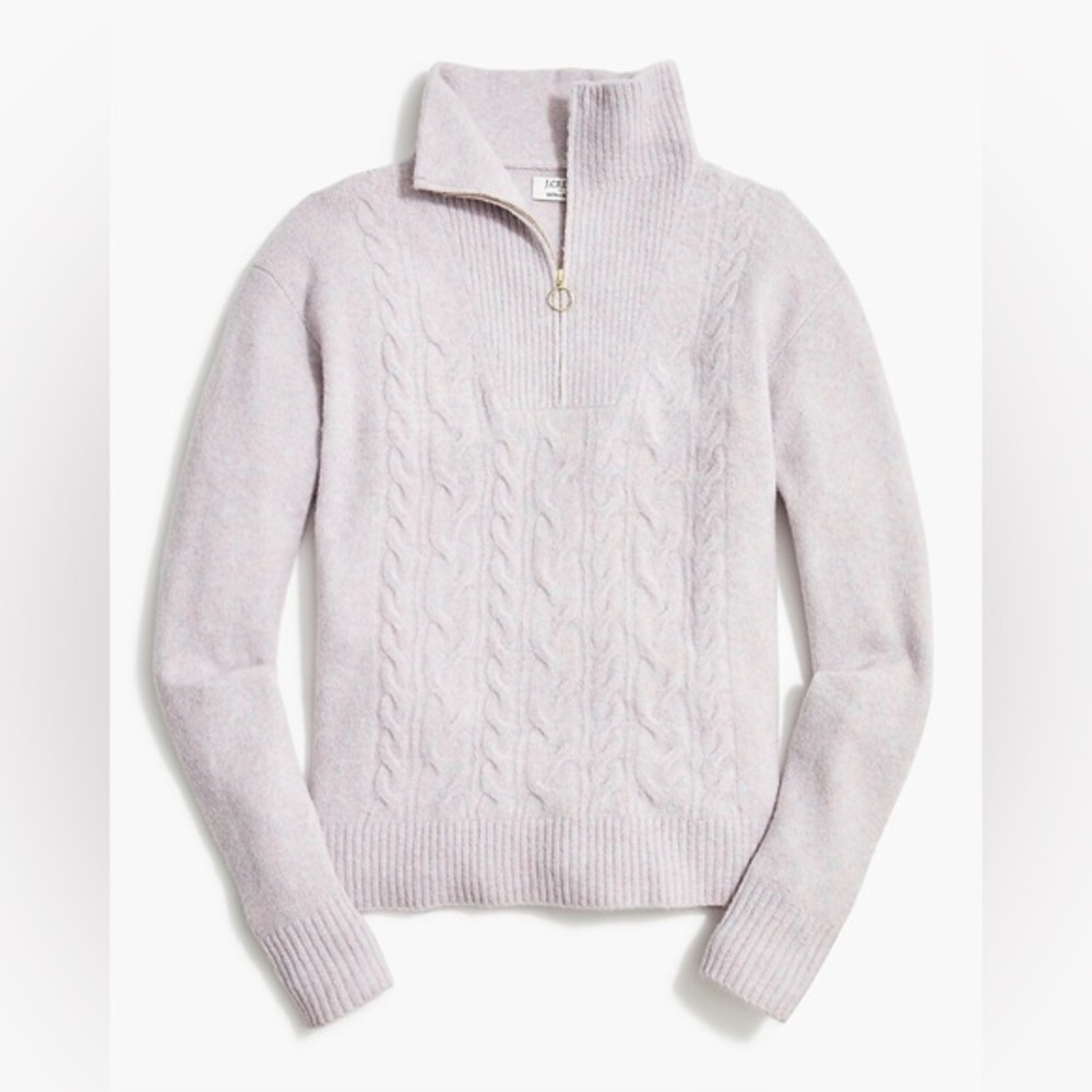 J.Crew Half Zip Cable Knit Sweater Extra Soft XXL